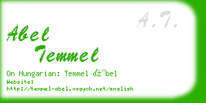 abel temmel business card